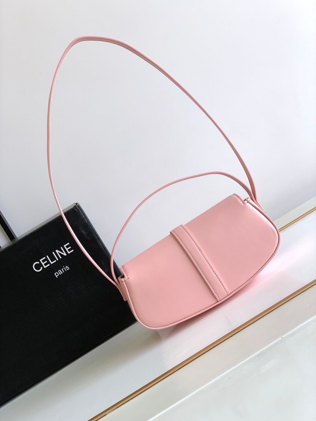 Designer Clutch pink bag – front view