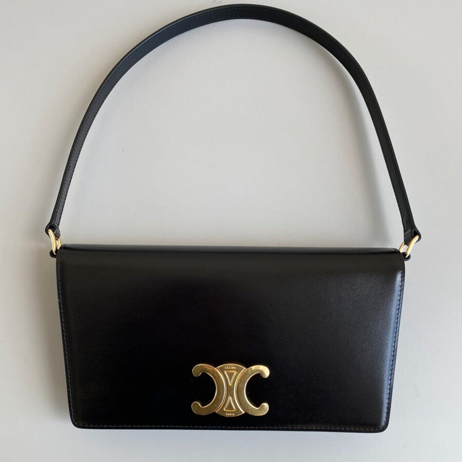TRAPEZOID UNDERARM TRIPHOME 26 BLACK CALFSKIN | Studio Nafay