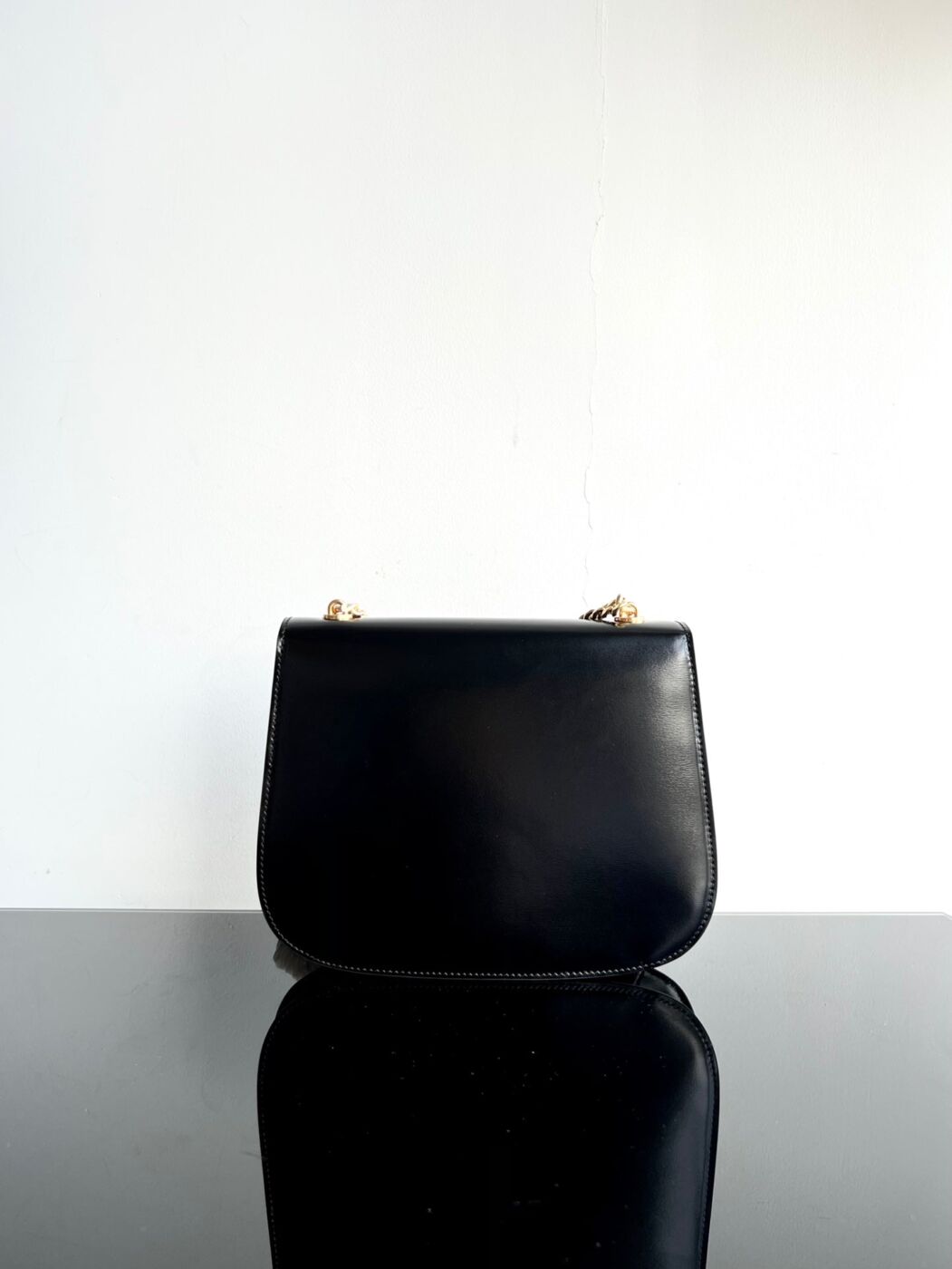 Besace Triphome 24 – Black Glossy Calfskin