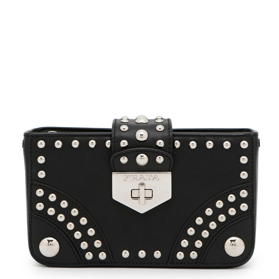 Prada Pouch black bag – front view