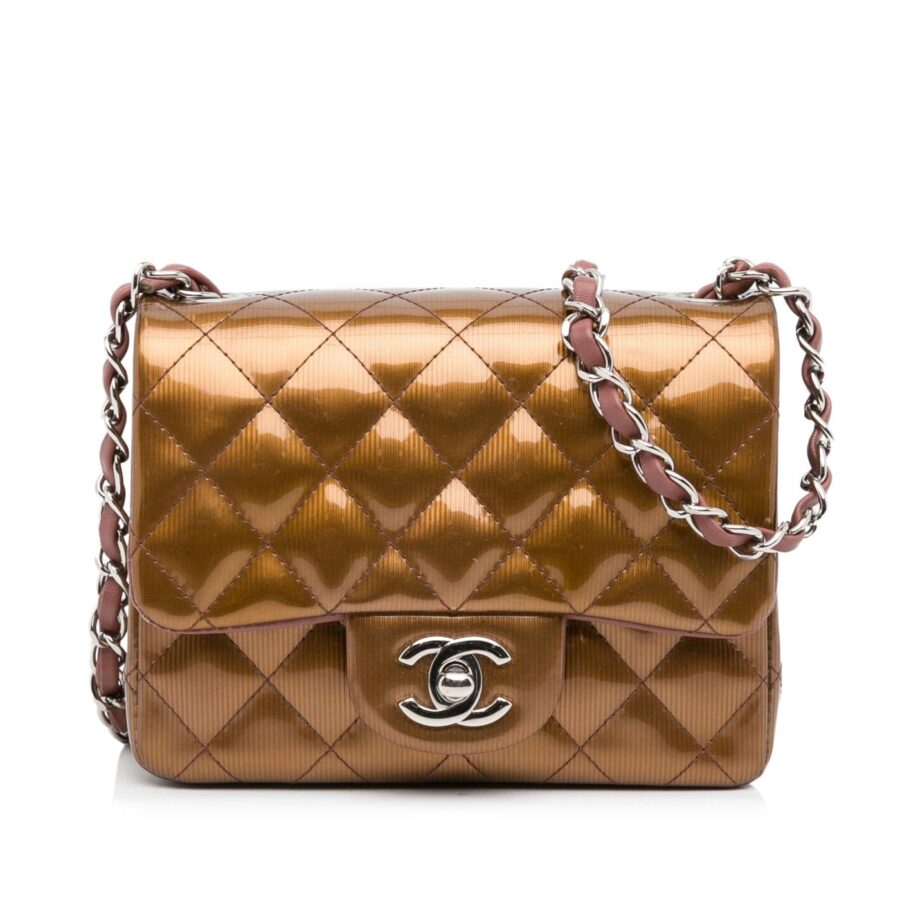 Chanel Mini Classic Square Patent Single Flap Shoulder Bag | Studio Nafay