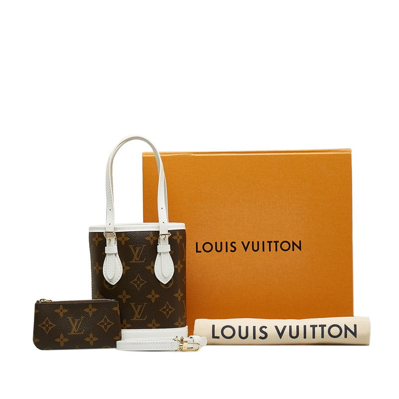Louis Vuitton Monogram Nano Bucket Handbag 2WAY Brown White PVC Leather Ladies Louis Vuitton | Studio Nafay