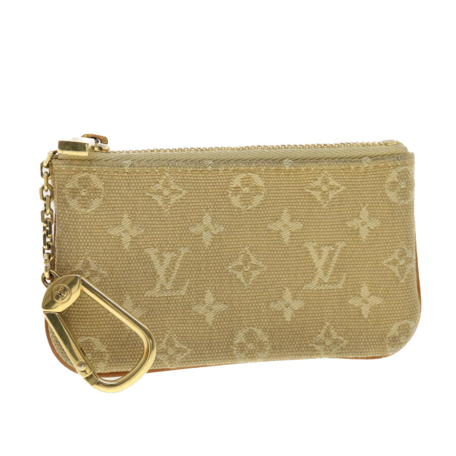 LOUIS VUITTON Monogram Mini Pochette Cles Coin Purse Beige LV Auth 39328 | Studio Nafay