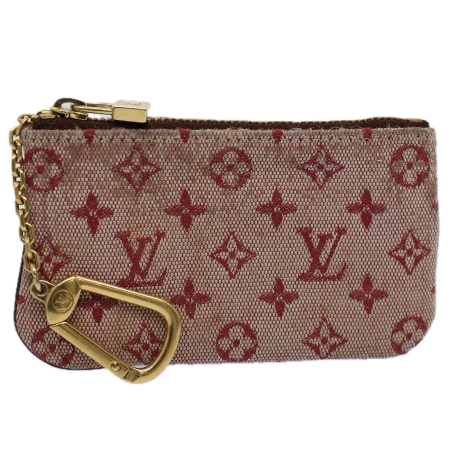 LOUIS VUITTON Monogram Mini Pochette Cles Coin Purse Red LV Auth 58988 | Studio Nafay