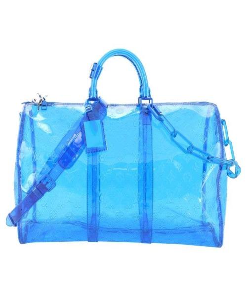 Louis Vuitton Keepall Bandouliere Monogram 50 Blue PVC | Studio Nafay