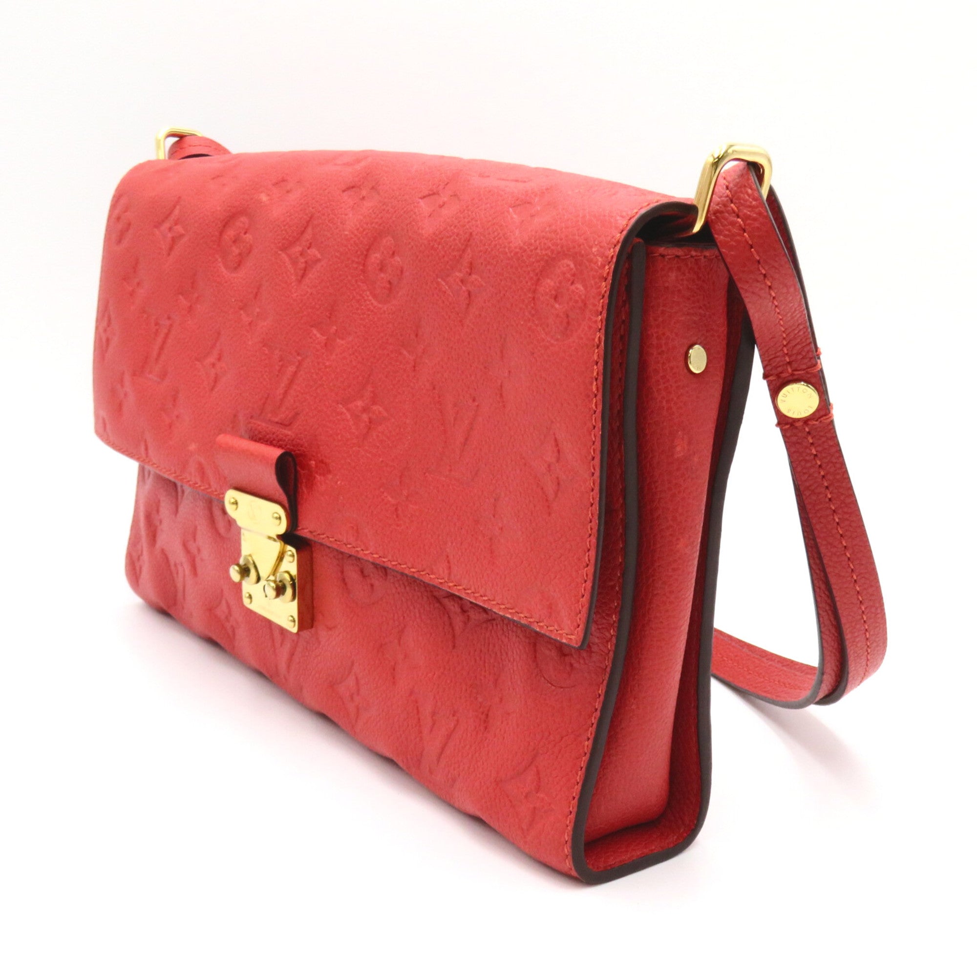LOUIS VUITTON Fascinant Red Orient Monogram empreinte leather