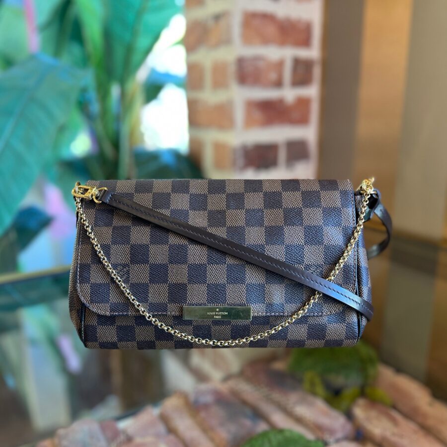 LOUIS VUITTON Favorite MM Damier Ebene Canvas Crossbody Bag | Studio Nafay