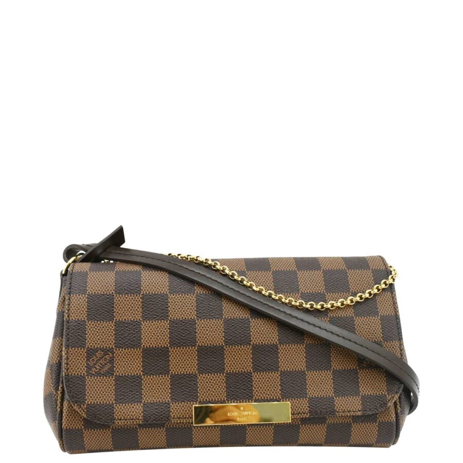 LOUIS VUITTON Favorite PM Damier Ebene Crossbody Bag Brown | Studio Nafay