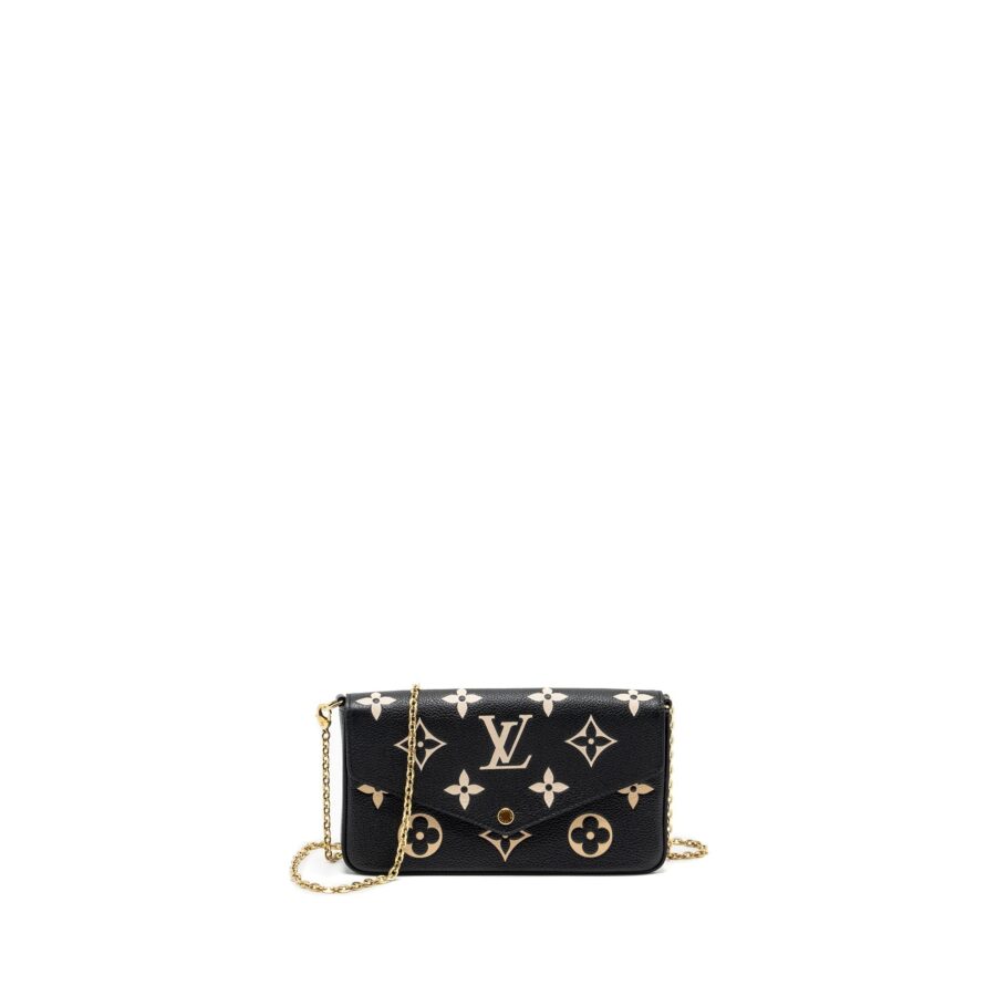 Louis Vuitton Felicie Pochette Monogram Empreinte Leather Black/Beige GHW | Studio Nafay