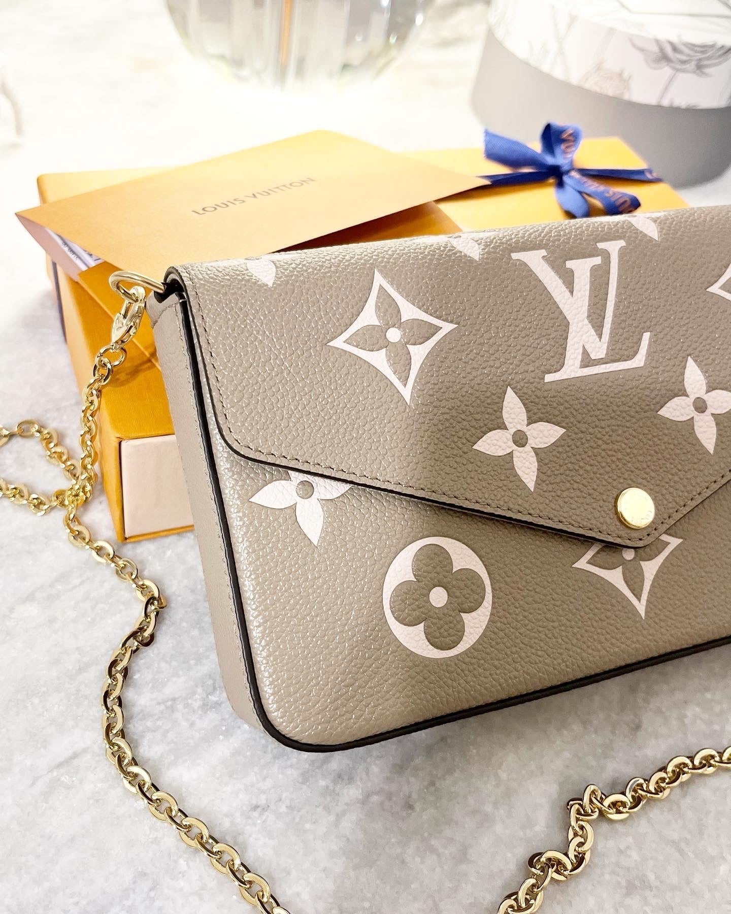 Louis Vuitton Felicie Pochette Monogram Empriente Leather Crossbody…