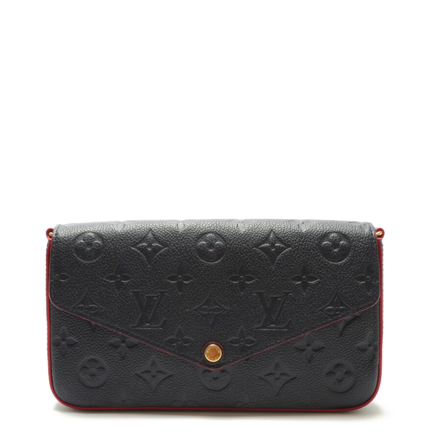 LOUIS VUITTON Felicie Pochette Navy Empreinte (3pc) | Studio Nafay