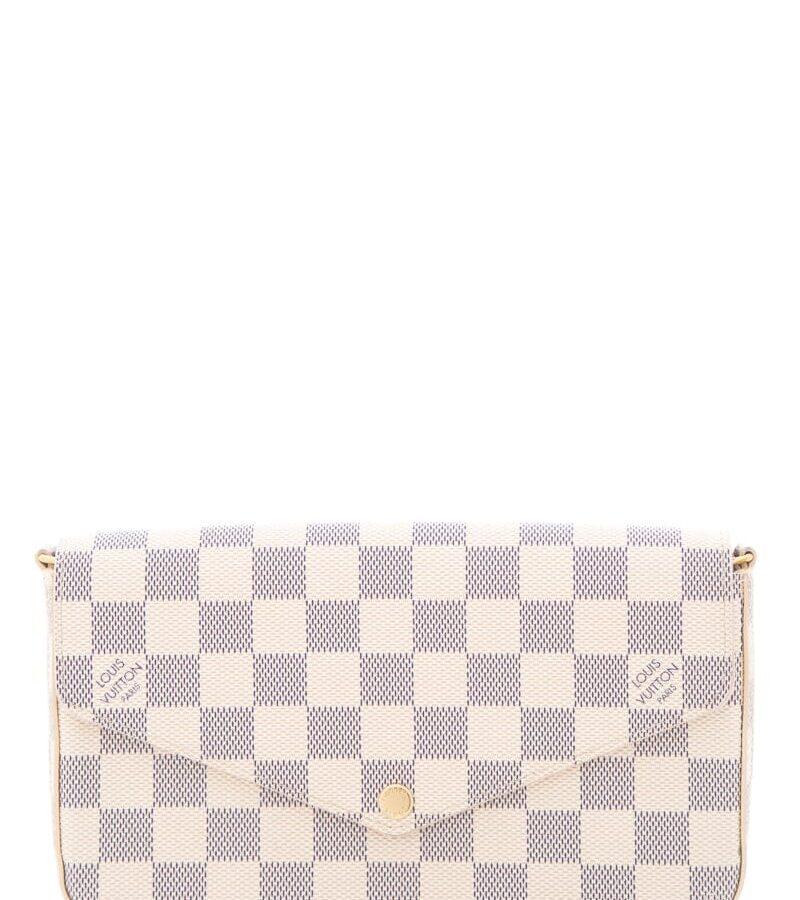 Louis Vuitton Felicie Pochette White Damier Cross-Body | Studio Nafay