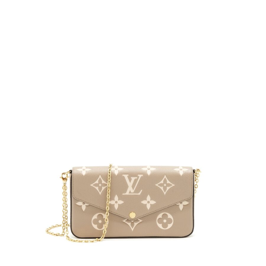 Louis Vuitton Felicie Pochette Tourterelle/Creme GHW | Studio Nafay
