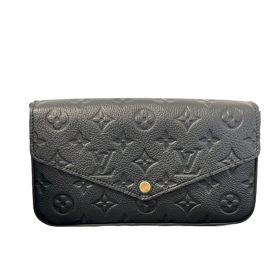 Louis Vuitton Felicie Pochette, Black Empreinte Leather | Studio Nafay