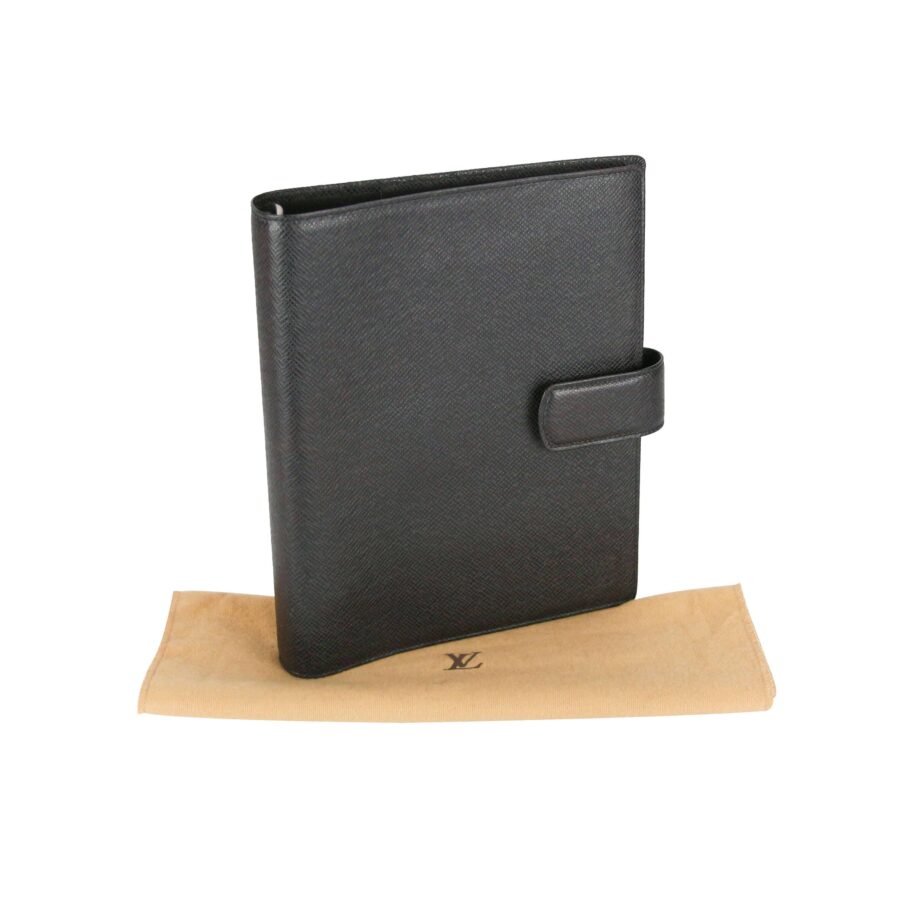 Louis Vuitton Filofax Black Taiga Leather | Studio Nafay