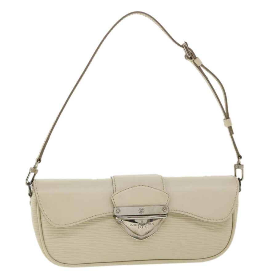 LOUIS VUITTON Epi Pochette montagne Shoulder Bag White Yvoire Auth am3373 | Studio Nafay
