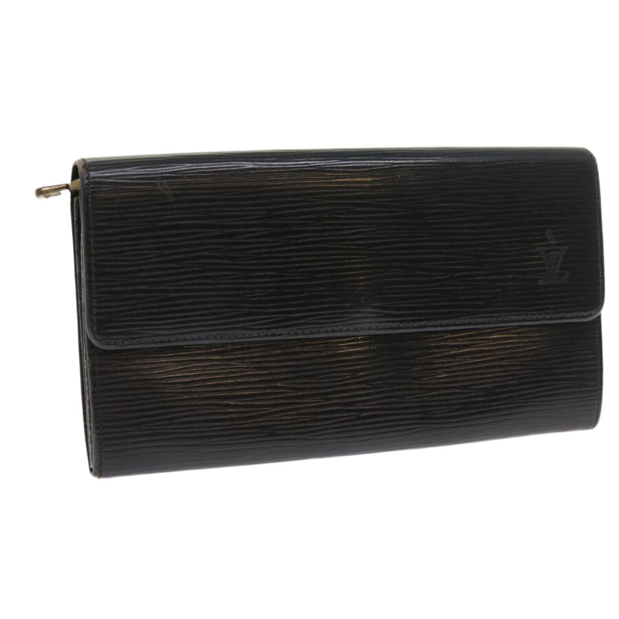 LOUIS VUITTON Epi Pochette Porte Monnaie Credit Wallet Noir LV Auth 56119 | Studio Nafay