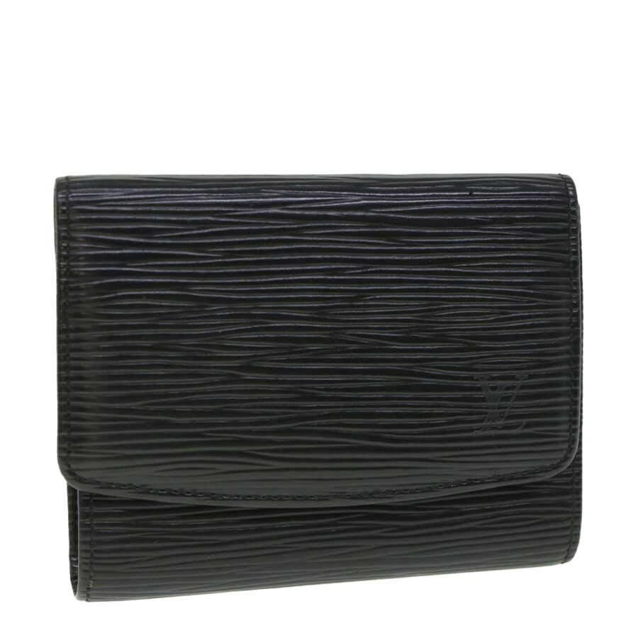 LOUIS VUITTON Epi Porte 12 Cartes Crdit Trifold Wallet Noir LV Auth 56121 | Studio Nafay