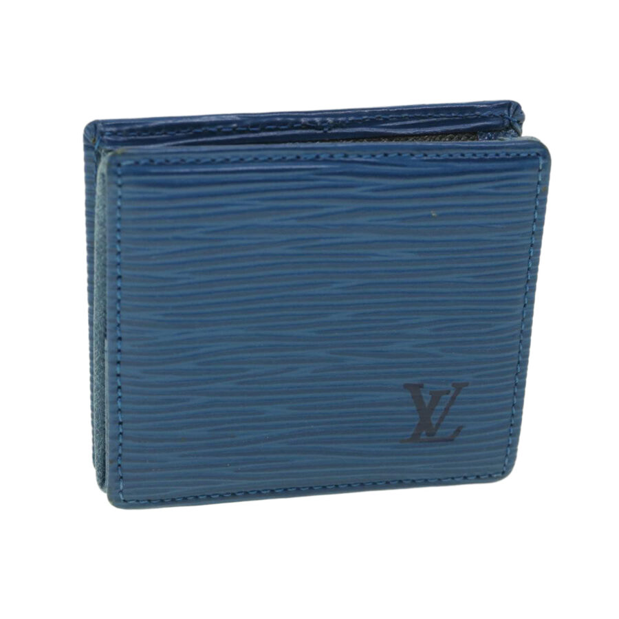 LOUIS VUITTON Epi Porte Monnaie Boite Coin Purse Blue LV Auth 56335 | Studio Nafay