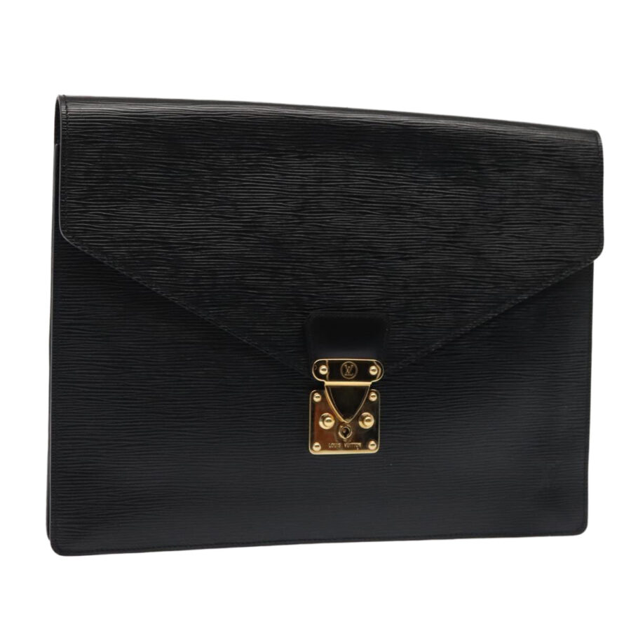 LOUIS VUITTON Epi Porte Documents Senateur Briefcase Black LV Auth ep5503 | Studio Nafay