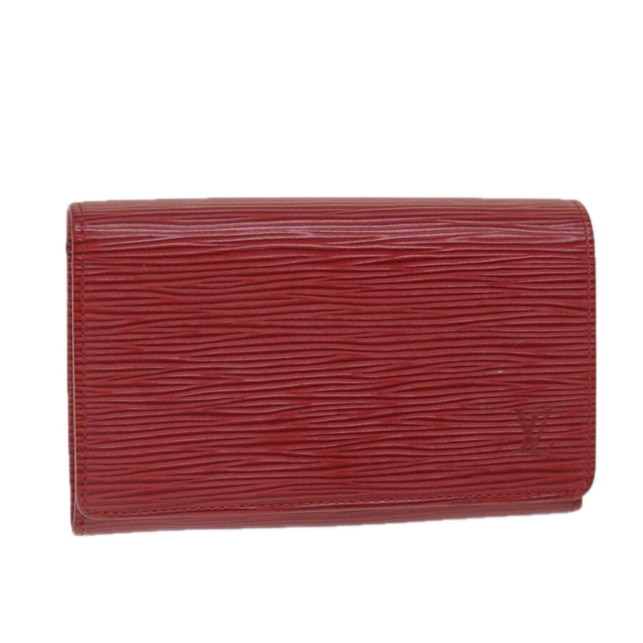 LOUIS VUITTON Epi Porte Monnaie Billets Tresor Wallet Red LV Auth ti1298 | Studio Nafay