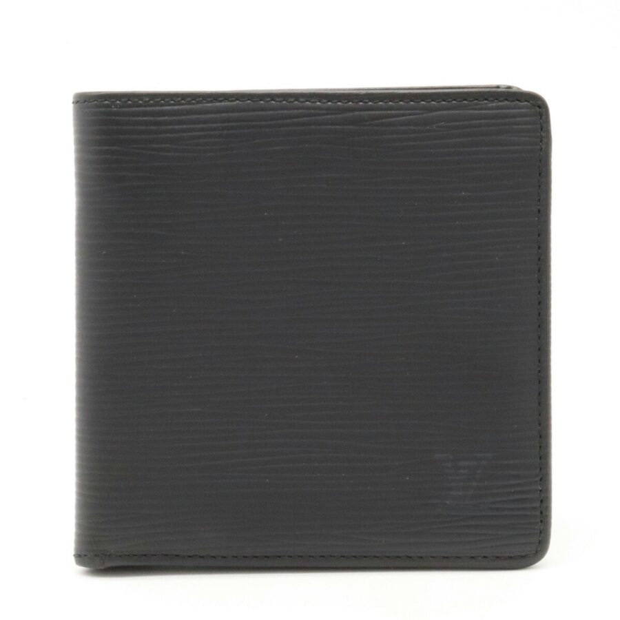LOUIS VUITTON Epi Portefeuille Marco Bifold Wallet Soft Leather Noir Black | Studio Nafay