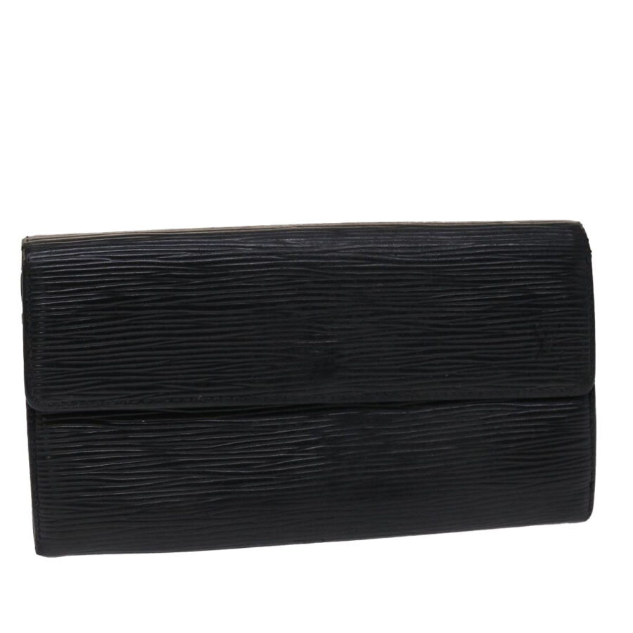 LOUIS VUITTON Epi Portefeuille Sarah Long Wallet Black LV Auth 46534 | Studio Nafay