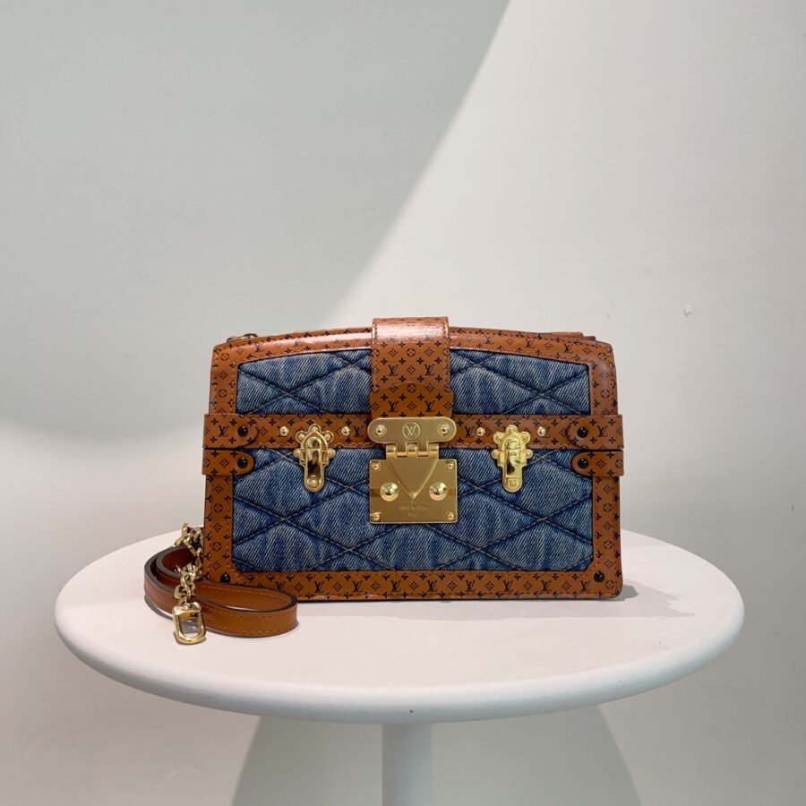 Louis Vuitton Denim Trunk Bag Blue Monogram Canvas Small | Studio Nafay