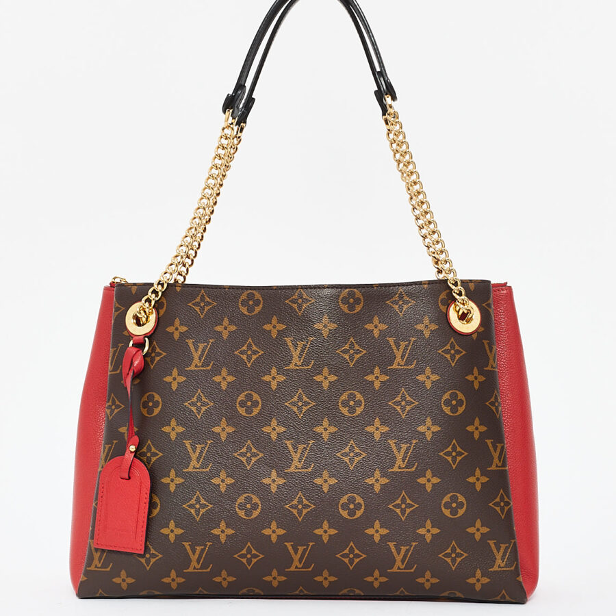 Louis Vuitton Monogram Canvas & Red Leather Suréne MM Bag | Studio Nafay