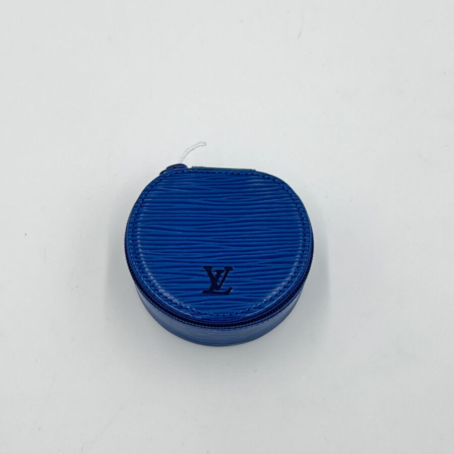 Louis Vuitton Leather Blue Coin Case AG392O | Studio Nafay