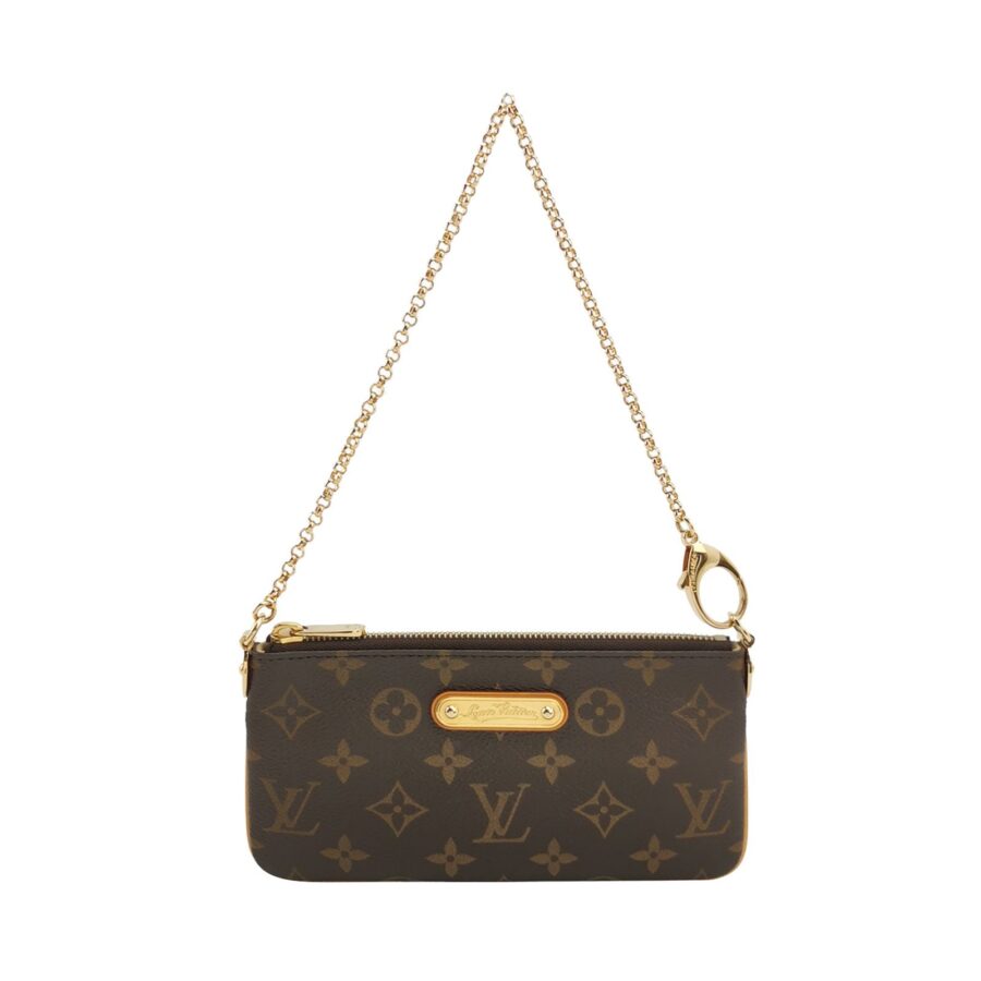 Louis Vuitton Milla Vegetable Tanned Leather Monogram Print Logo Mahjong Bag Shoulder Bag 250118781030590 | Studio Nafay