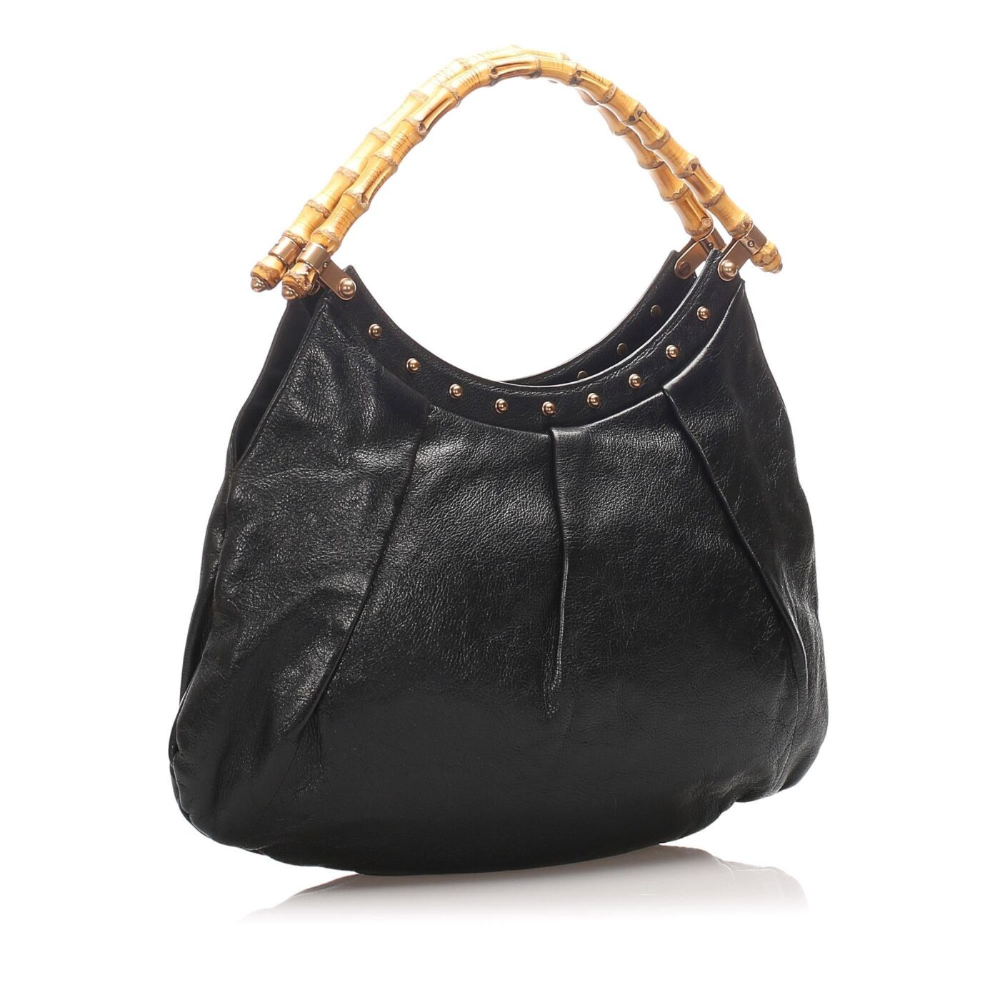 Gucci Leather Bamboo Tote
