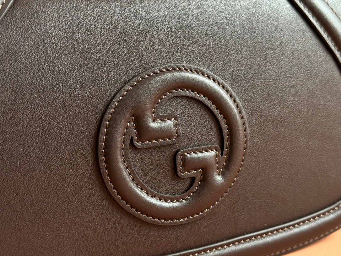 Gucci Blondie 32 Bag Dark Marron Cuir 239909